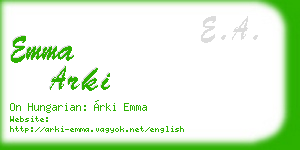 emma arki business card